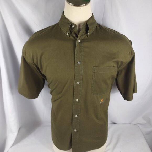 Architect Men's Olive Green Short Sleeve Button Down Shirt Size Large - Picture 1 of 6